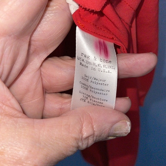 Rag & Bone Red Sleeveless Top Size Medium. B2 - Picture 6 of 6